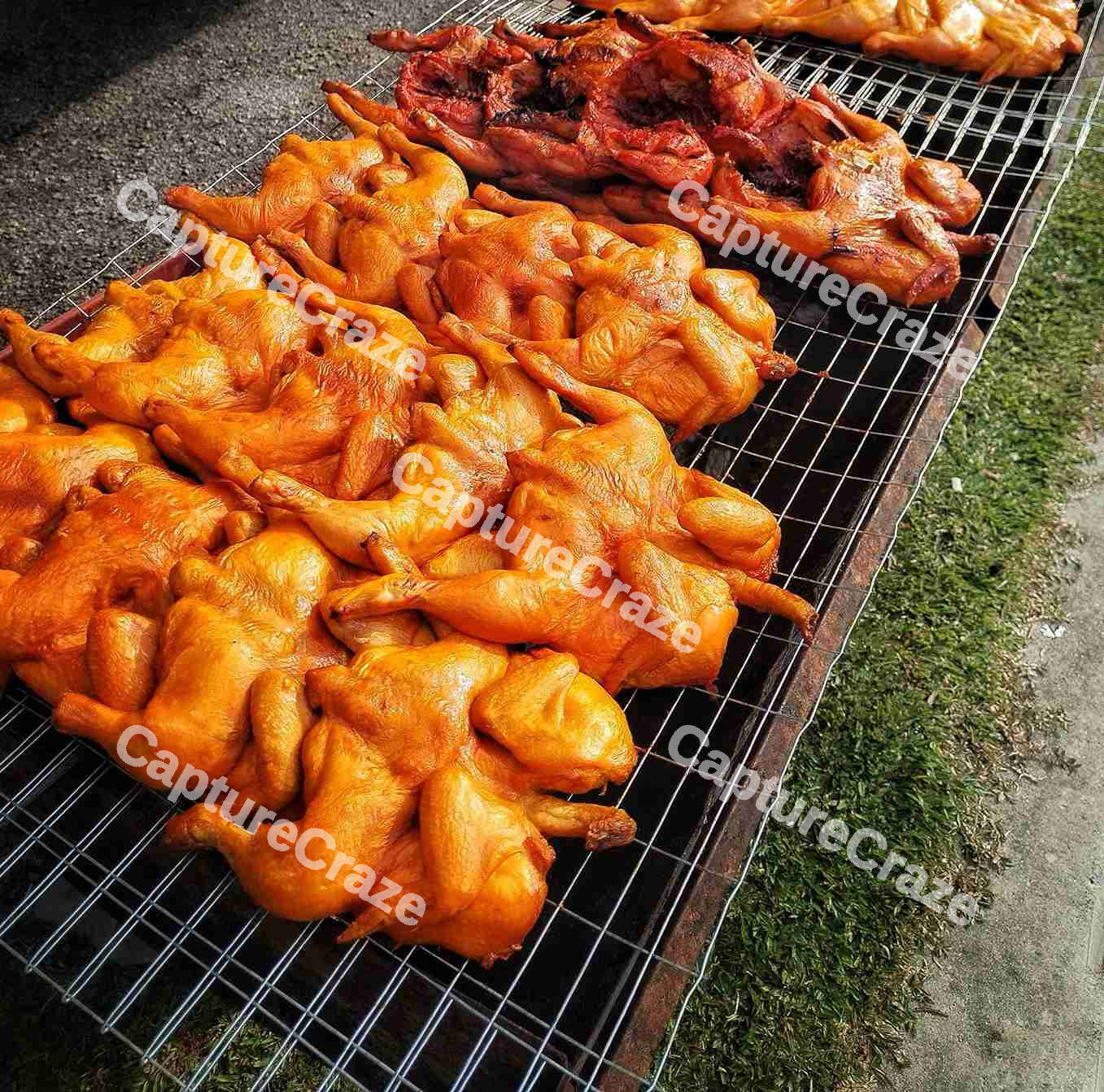 Chicken on a barbecue grill